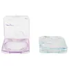 Caja de Sombra de Ojos Plegable Cuadrada Caja de Polvos 10g Hebilla Transparente Rosa en Forma de Corazón Material de Empaque para Maquillaje Cosméticos