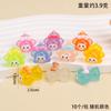 TikTok Novo Gelo Transparente Desenho Animado Luminoso Tridimensional Pequeno Animal Resina Acessórios DIY Cola de Chantilly Capa de Celular Pequenos Enfeites