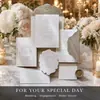 Set de invitaciones de boda con insignia repujada vintage con un toque de alta gama, encaje y diseño repujado único, tarjeta de invitación de boda nueva estilo occidental