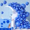 Set de Arco de Globos de Látex Azul Transparente Transfronterizo Decoración de Globos en Forma de Media Luna Fiesta Globos de Látex