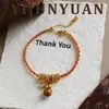 Novo Moda Outono e Inverno Pedra Olho de Tigre Maillard Corda Vermelha Pulseira Trançada Cabacinho Luxo Acessível Joia de Mão de Nicho de Alta Qualidade para Mulheres