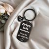 Chaveiro de Aço Inoxidável Transfronteiriço Drive Safe Presente de Dia dos Pais para Filho, Marido, Pai, DIY Personalizável