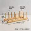 Estante para cuencos de madera Soporte para libros de bambú Soporte para cuadernos Estante para libros Almacenamiento de escritorio Soporte para platos Estantería de museo
