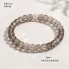 Pulsera de cristal blanco natural con forma de meteorito cóncavo-convexo, moderna y de alta gama, pulsera de cristal blanco facetado clara y sencilla