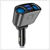 Carregador de celular para carro Bluetooth player acendedor de cigarro do carro um para três carregador de carro QC3.0 transmissor Bluetooth FM para carro