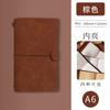 Diario de viaje vintage de cuero, venta al por mayor, con reloj de viaje, sello, núcleo de repuesto, cuaderno de hojas sueltas.