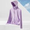 Ropa de Verano de Seda Helada con Logo Impreso Personalizado, Sin Protección Solar, para Mujer, Estilo Delgado para Exteriores con Visera Desmontable, Ropa de Pesca