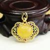 Colgante de Cera de Miel Ámbar Natural Aiyu Collar Ruyi Amarillo Miel Joyería para Mujer Fábrica Venta al por Mayor Dropshipping S3122101