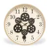 Reloj de Pared Silencioso con Engranajes de Madera, Lujo Ligero, Giratorio, Montado en la Pared del Hogar, Creativo y Elegante para la Sala de Estar, Personalizado