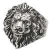 Anillo de Dedo Índice para Hombre Dominante León Retro Anillo Animal Constelación Leo Ancho Plata Tailandesa Venta al por Mayor de Fábrica