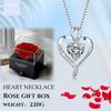Collar explosivo transfronterizo de alta calidad en forma de corazón de Amazon para hombres y mujeres, con colgante de amor y cadena de clavícula con doce piedras de nacimiento.