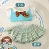 Roupas para Bonecas de 10cm por Tian Xuning, Mesmo Estilo do Traje Brilhante de Coelho, Vestido Original de Pelúcia de Algodão para Bonecas de 10cm