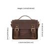 Bolso Cruzado para Hombre de Cuero Crazy Horse Bolso de Hombro Horizontal Retro de Gran Capacidad Bolso Multifuncional Simple Bolso Mensajero
