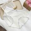 Panda lindo crema suave glutinoso cómodo transpirable seda de morera antibacteriano entrepierna sin costuras cintura media ropa interior para niñas para mujeres