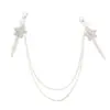 Cadena para el cuerpo de cinco puntas con borlas sexy exagerada transfronteriza accesorios para mujer moda europea y americana multicapa cadena para el pecho de strass cadena para el pezón