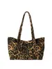 Bolso Tote de Gran Capacidad Estampado de Leopardo para Mujer Estilo Nuevo 2025 Lujo Ligero Versátil Bolso de Mano para Viajes al Trabajo Bolso de Hombro para Mujer con Múltiples Bolsillos