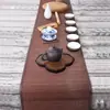 Alfombrilla para té, Alfombrilla de bambú, Cortina de té, Alfombrilla para té, Camino de mesa chino vintage, Accesorios de té Kung Fu, Bandeja de preparación en seco, Posavasos, Alfombrilla aislante para tetera