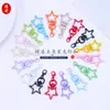 Llavero de Cangrejo Estrella de Cinco Puntas Pintado de Colores Aleación de Zinc Accesorio DIY Colgante Encanto para Bolsa Muñeca
