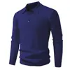 Novo estilo outono e inverno suéter masculino jacquard com gola virada, tricô quente vintage, jaqueta de tricô casual versátil de cor sólida