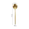 Amazon matte terno de louça portuguesa dourado de alta aparência do hotel restaurante bife de aço inoxidável faca, garfo e colher
