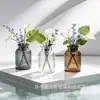 Jarrón de Vidrio de Boca Ancha con Rayas Verticales Personalizado, Jarrón de Flores de Lujo Ligero para Decoración de Sala de Estar, Jarrón Moderno para Arreglos Florales Hidropónicos Venta al por Mayor