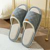 Pantuflas de lino para el hogar para hombre y mujer, de algodón y lino, para las cuatro estaciones, para primavera, otoño y verano, antideslizantes, para interiores, para parejas y mujeres