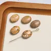 Contas de Pedra Natural Irregular Geométricas Formato Oval Quadrado Redondo com Furo Vertical para Brincos Pulseira Acessórios