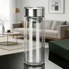Taza de Té de Regalo con Logo Impreso, Regalo Souvenir, Taza de Agua de Vidrio de Borosilicato Alto Resistente a Altas Temperaturas, Taza Publicitaria, Taza de Vidrio de Doble Pared