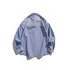 Beijie Moda Masculina Marca de Moda Americana Outono 2025 Novo Camisa Listrada Patchwork Irregular Camisa de Manga Longa Jaqueta