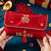 Sobres Rojos para Bodas, Exclusivos para Cambiar Títulos Formales, Diseño Único de Tela Nueva, Bolsas de Sobres Rojos de Alta Gama con Diseño de Tela