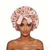 Sombrero Redondo con Cinta de Cola Larga Estampado de Cerezas Transfronterizo Sombrero para Belleza y Cuidado del Cabello Sombrero de Satén Degradado Gorro de Dormir Bestseller de Amazon