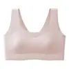 Ropa Interior Sin Costuras Copas de Oreja de Conejo Hacen que los Senos Se Vean Más Pequeños Estilo Femenino Gelatina Suave Soporte de Alambre Sin Tirantes Color Base Lujo Ligero Forma de Copa Sujetador Espalda Hermosa