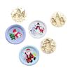 Cabezas de Sello de Cera Yaqi con Diseños de Reno, Muñeco de Nieve y Otras Series Navideñas, Cabezas de Cobre para Sellar Sobres y Diarios con Cera, Regalo de Navidad