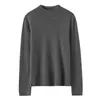 Suéter de cachemira de cuello medio alto, nuevo modelo otoño e invierno 2026, camiseta básica de mujer con dobladillo enrollado, estilo elegante, corte holgado, suéter adelgazante y cálido