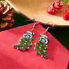 Pendientes Navideños Transfronterizos Europeos y Americanos con Nuevo Patrón, Personalizados, Sencillos, Festivos y Lindos, Pendientes de Fiesta de Acrílico Simulado para Mujer