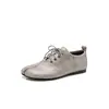 Sapatos Personalizados de Dedos Separados, Sapatos de Couro com Cadarço de Couro Bovino, Novo Estilo Primavera 2026, Sapatos de Couro Genuíno de Bico Redondo Baixo Corte Profundo Casco de Porco para Mulheres