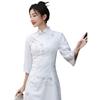 Cheongsam mejorado 2023, nuevo vestido de otoño de alta gama para chicas jóvenes, de media manga, para uso diario, de alta calidad y con sentido para mujeres