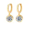 Brincos de Argola Bolha de Moissanita Atacado Transfronteiriço Prata S925 Brincos de Moissanita para Mulheres Moda Simples Joias de Orelha de Luxo