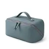 Bolsa de Cosméticos con Logo Personalizado Repujado Piel Genuina Capa Superior de Vacuno Bolsa de Almacenamiento con Cremallera Portátil para Viaje Neceser