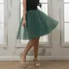 Saia de Tule 4 Camadas 65cm Saia Tutu Curta Feminina Estilo Europeu e Americano Cintura Elástica Saia de Gaze Exportação Ebay Amazon