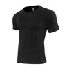 Ropa Deportiva Cruzada Ajustada de Manga Corta para Fitness, Running, Entrenamiento, Camiseta Elástica de Secado Rápido, Ciclismo, Entrenamiento, Color Sólido, Manga Larga