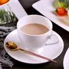Taza de Café de Cerámica Jingdezhen Estilo Normcore Hotel Hogar Taza de Café de Porcelana de Hueso Juego de Taza y Platillo de Café Europeo Americano
