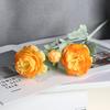 Flores artificiales flocadas 3 peonías extranjeras, herramientas avanzadas para fotografía de bodas, decoraciones para hoteles y hogares, flores