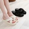 Sandalias de Exterior para Mujer de Moda Verano 2026, Chanclas de Cuña con Tira Cruzada que Aumentan la Altura para Mujeres Bajitas