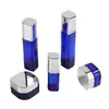 Botella de Vidrio de Diamante Azul Zafiro Spot botella transparente botella de loción cosmética de alta calidad botella de crema de 30g dividida en botellas