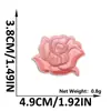 Patch de Bordado de Flor Rosa com Glitter Novo Estilo Patch Floral com Adesivo Termocolante para Decoração de Jaquetas, Sapatos e Malas