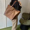 Bolso de Hombro Casual Retro de Comercio Exterior de Gran Capacidad para Mujer 2025 Otoño de Moda Versátil Piel Suave Bolso de Axila