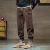 Marca Americana da Moda Calça de Moletom Casual Forrada com Lã Pesada Masculina Primavera e Outono Jogger de Veludo Cotelê Calças Masculinas Esportivas