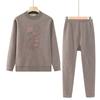Ropa de abrigo para madres, ropa de otoño gruesa con forro polar para abuelas, ropa de mujer para personas mayores, conjunto de dos piezas de otoño e invierno para mujeres