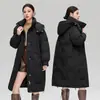 Chamarra de Plumas para Mujer de Longitud Media 2025 Invierno Nueva Moda para Mujer de Gama Alta Cálida Casual Chamarra de Plumas de Pato Blanco